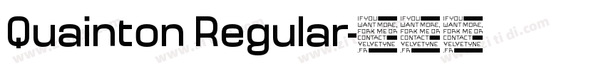 Quainton Regular字体转换